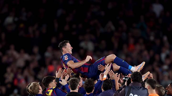 Robert Lewandowski wurde beim FC Barcelona verabschiedet