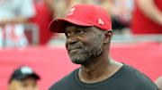 Tampa Bay Buccaneers head coach Todd Bowles prior to the game against the Buffalo Bills at Raymond James Stadium.