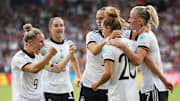 Les Allemandes lors de leur match impressionnant face au Danemark