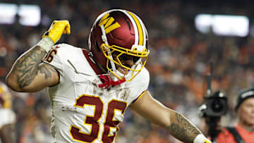 Washington Commanders running back Chris Rodriguez Jr.