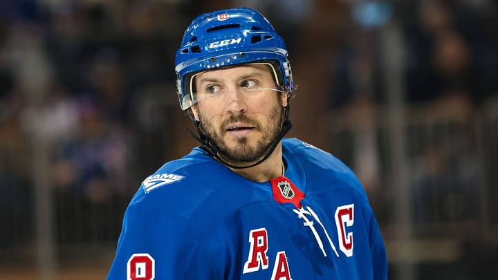 Apr 5, 2026; New York, New York, USA; New York Rangers center J.T. Miller (8) skates against the Washington Capitals during the second period at Madison Square Garden. Mandatory Credit: Danny Wild-Imagn Images Apr 5, 2026; New York, New York, USA; New York Rangers center J.T. Miller (8) skates against the Washington Capitals during the second period at Madison Square Garden. Mandatory Credit: Danny Wild-Imagn Images