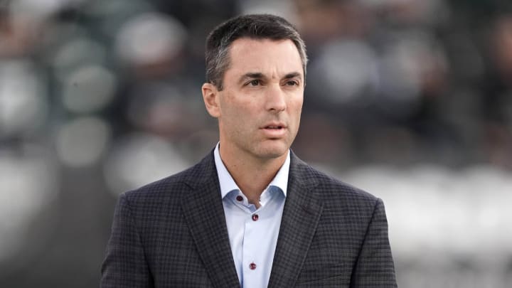 Nov 7, 2019; Oakland, CA, USA; Los Angeles Chargers general manager Tom Telesco before the game against the Oakland Raiders at Oakland-Alameda County Coliseum. Mandatory Credit: Kirby Lee-USA TODAY Sports