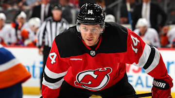 New York Islanders v New Jersey Devils, Nathan Bastian