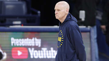 Indiana Pacers head coach Rick Carlisle during NBA Finals Media Day at Paycom Center.