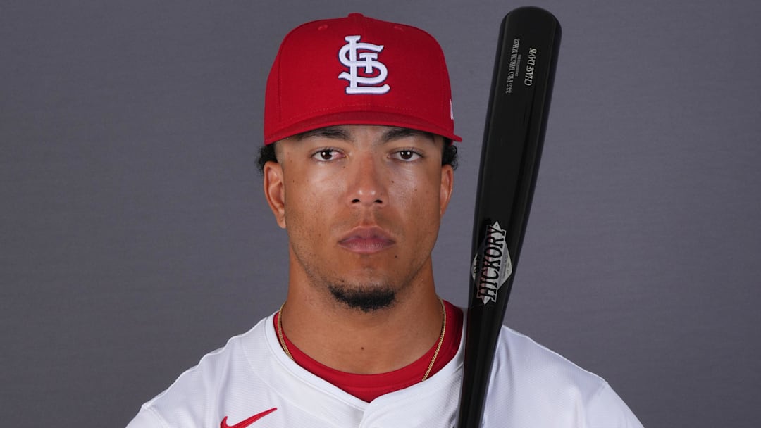 St. Louis Cardinals outfielder Chase Davis poses for a photo during media day at Clover Park. Mandatory Credit: Jim Rassol-Imagn Images