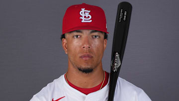 St. Louis Cardinals outfielder Chase Davis poses for a photo during media day at Clover Park. Mandatory Credit: Jim Rassol-Imagn Images