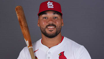 St. Louis Cardinals catcher Leonardo Bernal poses for a photo during media day during Spring Training. Jim Rassol-Imagn Images