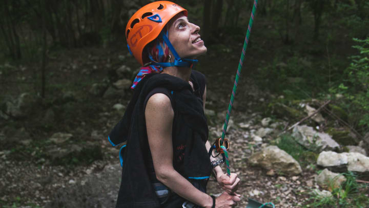 Belayer Prepared To Catch a Fall