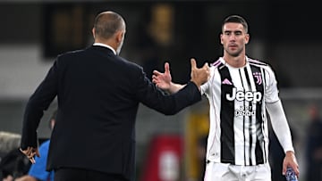 Igor Tudor, left, has faith in the all round skills of striker Dusan Vlahovic at Juventus