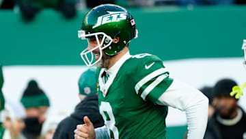New York Jets quarterback Aaron Rodgers 