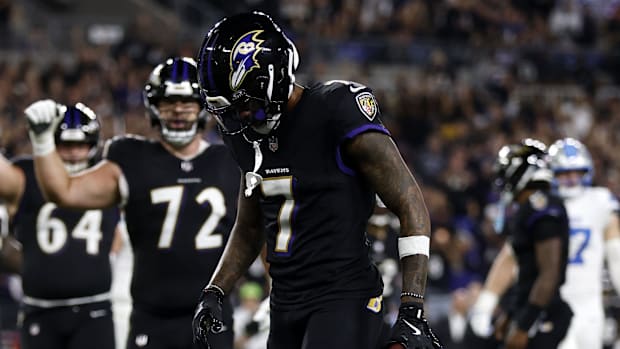 Baltimore Ravens wide receiver Rashod Bateman