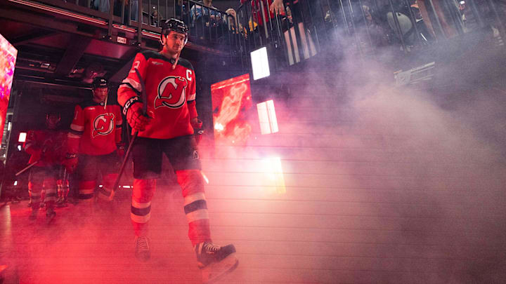 New Jersey Devils center Nico Hischier (13): Luther Schlaifer-Imagn Images