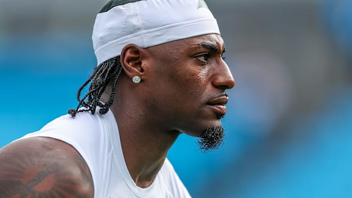 Carolina Panthers wide receiver Xavier Legette