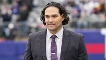 East Rutherford, NJ     December 31, 2023 -- Former NY Jets quarterback Mark Sanchez on the field 