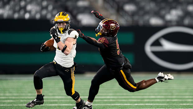 Cedar Grove #1 Jackson Morrice and Glassboro #5 Davon Barr during the NJSIAA Group 1 championship game on Friday, Nov. 29, 20