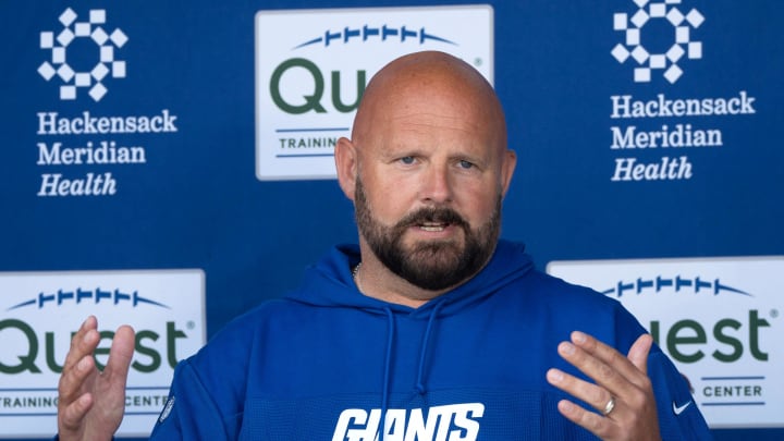 Giants Head Coach Brian Daboll at the NY Giants NFL team held an organized team activity at their training facility in East Rutherford, NJ on Thursday May 30, 2024.