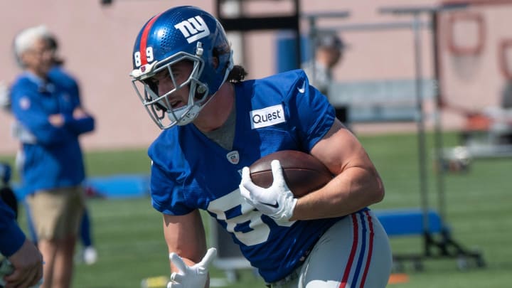 Jack Stoll, Tight End. The NY Giants NFL team held an organized team activity at their training facility in East Rutherford, NJ on Thursday May 30, 2024.