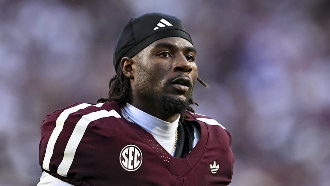 Texas A&M Aggies running back Le'Veon Moss looks on before the game against the Florida Gators at Kyle Field.