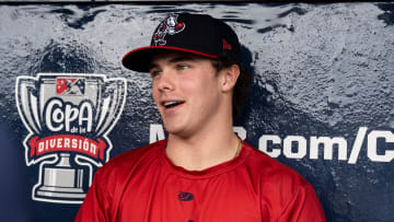 Aug 8, 2023; Bridgewater, NJ; Mets' new minor league prospect Drew Gilbert is shown at TD Bank