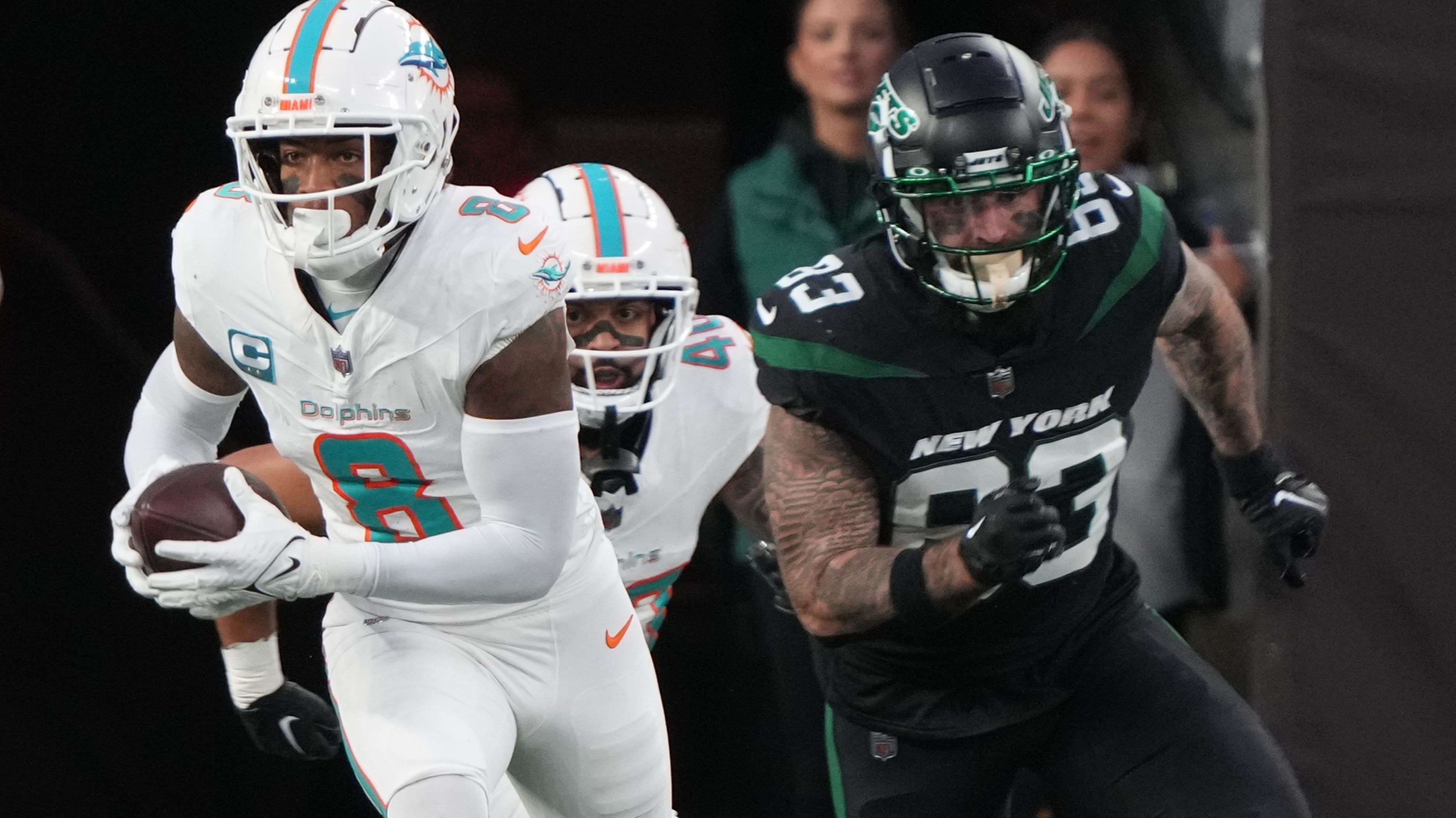 Jevon Holland and his pick-six at MetLife Stadium last season