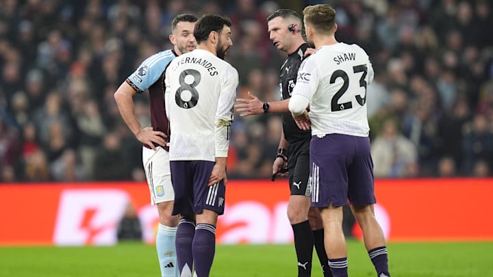 Bruno Fernandes seemingly suffered a hamstring injury against Aston Villa