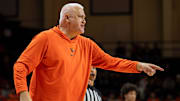Oregon State head coach Wayne Tinkle leads his team against San Diego during an NCAA basketball game at Gill Coliseum on Saturday, Jan. 4, 2025, in Corvallis, Ore.