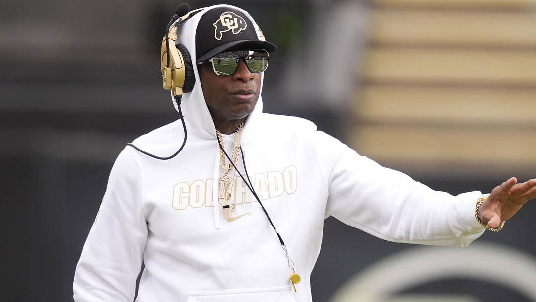 Apr 11, 2026; Boulder, CO, USA; Colorado Buffaloes head coach Deion Sanders during the spring game at Folsom Field. Mandatory Credit: Ron Chenoy-Imagn Images Apr 11, 2026; Boulder, CO, USA; Colorado Buffaloes head coach Deion Sanders during the spring game at Folsom Field. Mandatory Credit: Ron Chenoy-Imagn Images