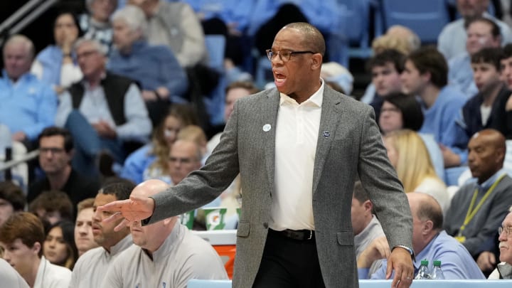 UNC basketball head coach Hubert Davis