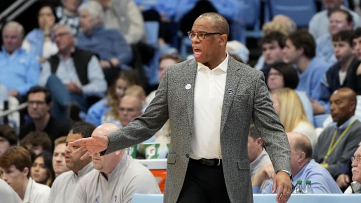 UNC basketball head coach Hubert Davis