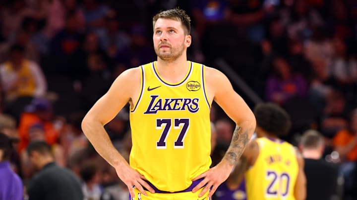 Dončić joined Kobe Bryant and Elgin Baylor as the only Lakers players to score 40-plus points in a season opener in the Lakers' 119-109 loss. 