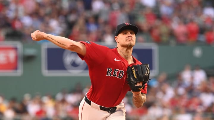 Boston Red Sox starting pitcher Tanner Houck (89) pitches against the Houston Astros during the first inning at Fenway Park on Aug 9.