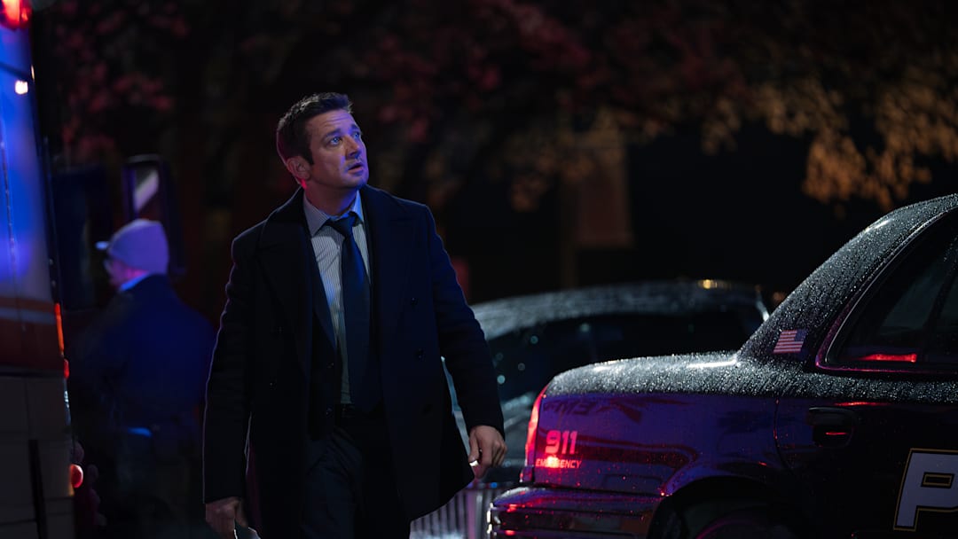 Jeremy Renner as Mike McLusky in Mayor of Kingstown episode 8, season 4, streaming on Paramount+, 2025. Credit: Jeremy Parsons/Paramount+