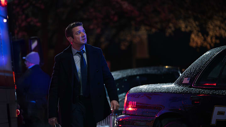 Jeremy Renner as Mike McLusky in Mayor of Kingstown episode 8, season 4, streaming on Paramount+, 2025. Credit: Jeremy Parsons/Paramount+
