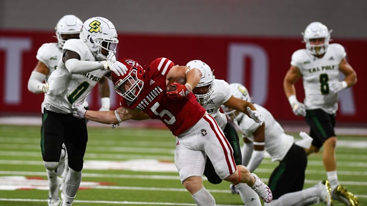 University of South Dakota plays Cal Poly in a football game on Saturday, September 17, 2022, at the Dakota Dome in Vermillion. Usd Cal Poly 019