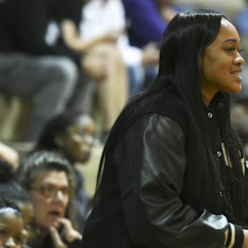 Cocoa basketball head coach Aisha Patrick watches the action during Wednesday's game in Cocoa.High School Basketball Space Coast Vs Cocoa