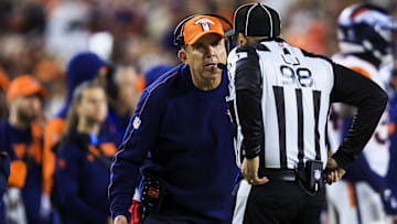 Dec 28, 2024; Cincinnati, Ohio, USA; Denver Broncos head coach Sean Payton reacts after a play against the Cincinnati Bengals in the second half at Paycor Stadium.
