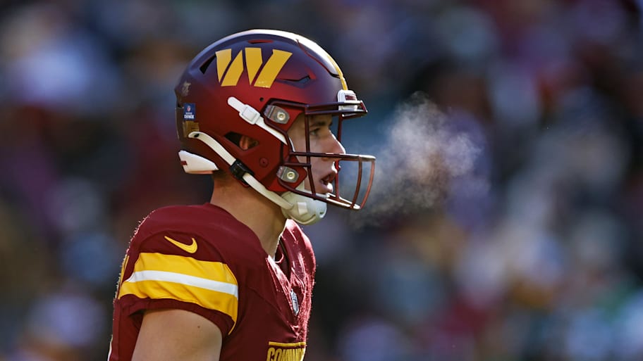 Washington Commanders wide receiver Luke McCaffrey. | Peter Casey-Imagn Images