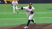 West Virginia pitcher Jack Kartsonas