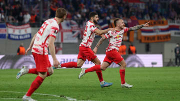 Angelino bejubelt seinen Siegtreffer