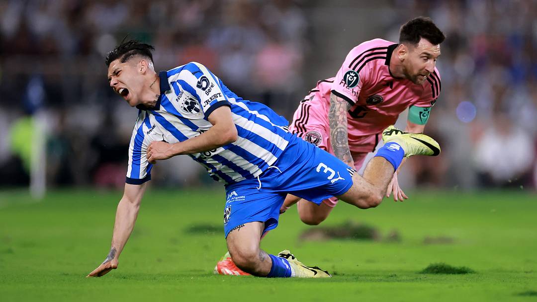 Gerardo Arteaga y Lionel Messi en la Concachampions 2024