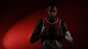 Sep 23, 2022; Washington, D.C., USA; Washington Wizards forward Will Barton (5) poses for a portrait during Wizards media day at Capital One Arena. Mandatory Credit: Geoff Burke-USA TODAY Sports