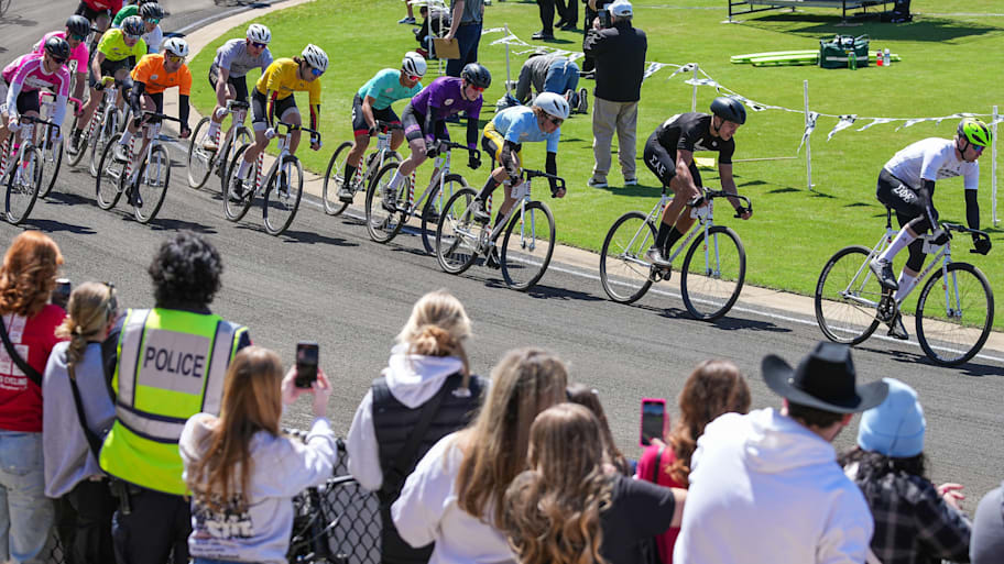 Bikers race at the Little 500. 