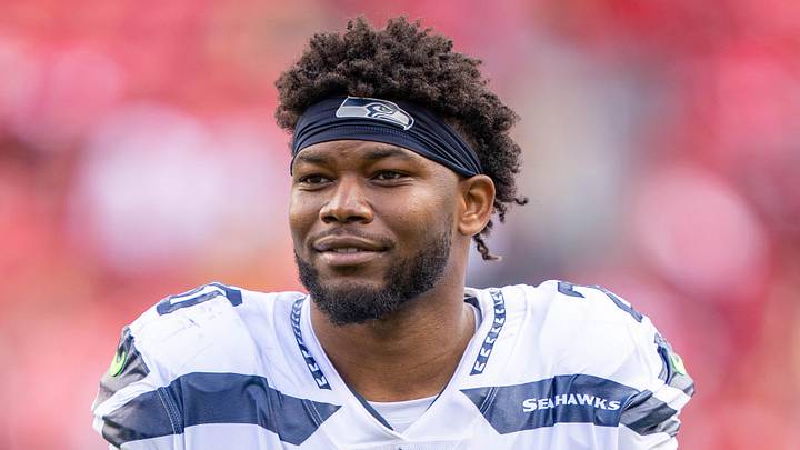 Seattle Seahawks running back Rashaad Penny (20)