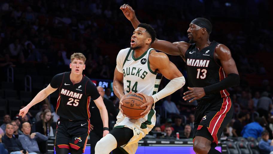 Giannis Antetokounmpo and Bam Adebayo