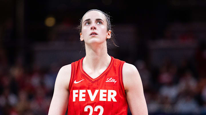 Indiana Fever guard Caitlin Clark in the second half against the Chicago Sky. Indiana Fever guard Caitlin Clark in the second half against the Chicago Sky.