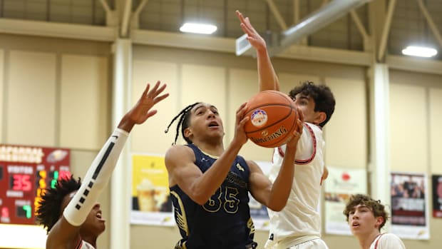 Notre Dame Regents player Angelino Mark (35)