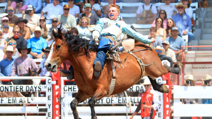 Bareback rider Clay Jorgenson got the biggest win of his career at Cheyenne Frontier Days last weekend, helping him earn more than $25,000 in the month of July. 