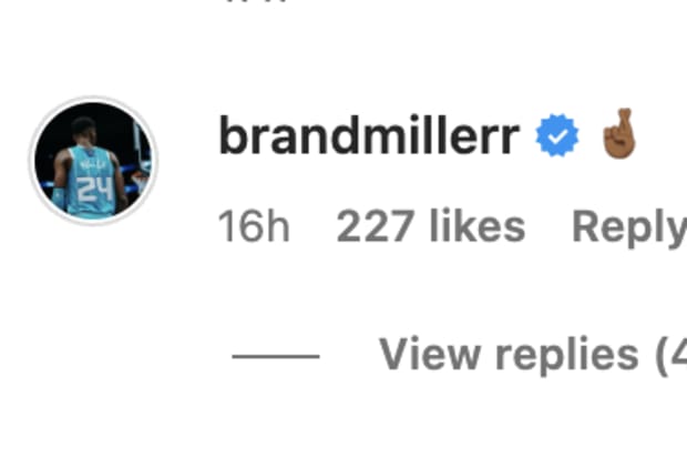 Brandon Miller's Comment