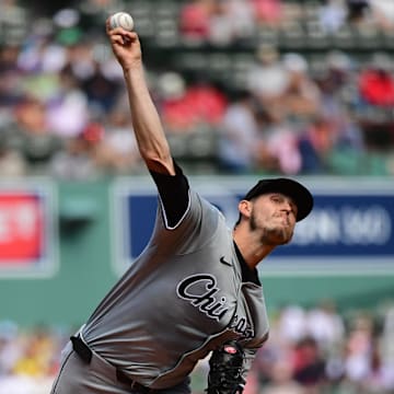 Chicago White Sox starting pitcher Chris Flexen (77) pitches during the first inning against the Boston Red Sox at Fenway Park on Sept 8.