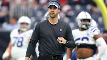 Jan 5, 2019; Houston, TX, USA; Indianapolis Colts wide receivers coach Kevin Patullo against the Houston Texans during the AFC Wild Card at NRG Stadium. Mandatory Credit: Mark J. Rebilas-Imagn Images